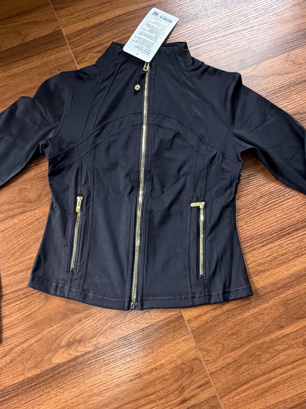 lululemon athletica Kids Black Jacket with Gold Zippers